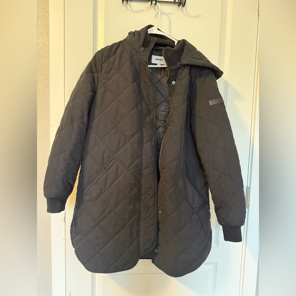 DKNY Black Quilted Jacket